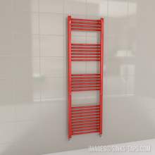 Kartell K-Rail Red Straight Bar Heated Towel Rail 500mm x 1600mm