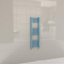 Kartell K-Rail Light Blue Straight Bar Heated Towel Rail 300mm x 1000mm