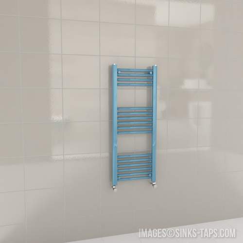 Kartell K-Rail Light Blue Straight Bar Heated Towel Rail 400mm x 1000mm