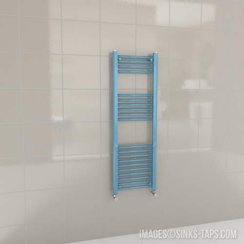 Kartell K-Rail Light Blue Straight Bar Heated Towel Rail 400mm x 1200mm