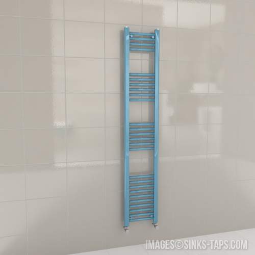 Kartell K-Rail Light Blue Straight Bar Heated Towel Rail 300mm x 1600mm