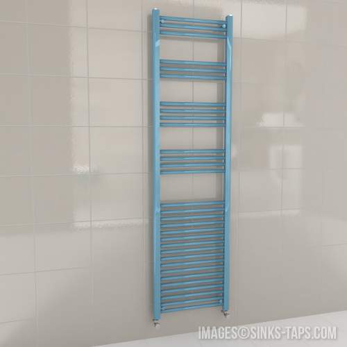 Kartell K-Rail Light Blue Straight Bar Heated Towel Rail 500mm x 1800mm