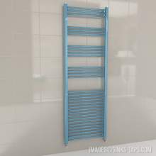 ght Blue Straight Bar Heated Towel Rail 600mm x 1800mm