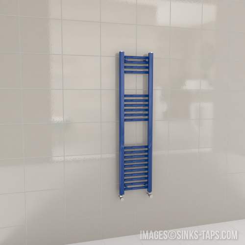 Kartell K-Rail Blue Straight Bar Heated Towel Rail 300mm x 1200mm