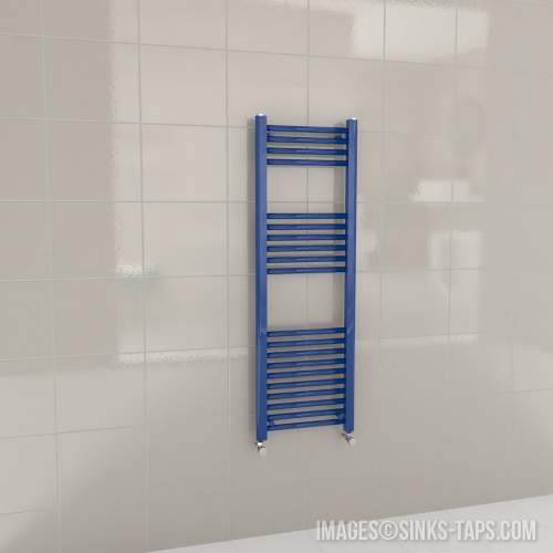 Kartell K-Rail Blue Straight Bar Heated Towel Rail 400mm x 1200mm