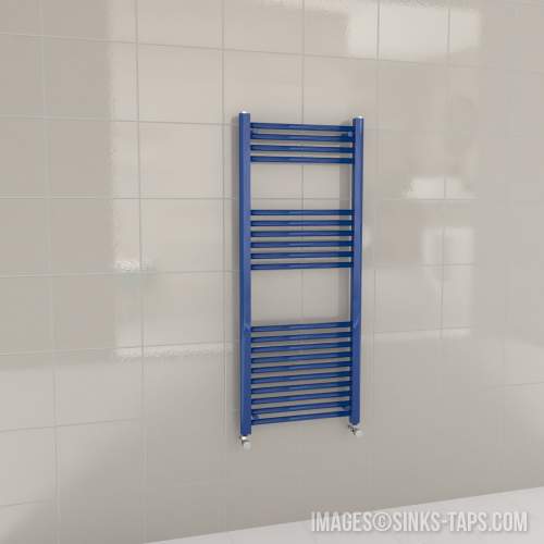 Kartell K-Rail Blue Straight Bar Heated Towel Rail 500mm x 1200mm