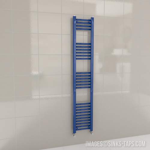 Kartell K-Rail Blue Straight Bar Heated Towel Rail 300mm x 1600mm