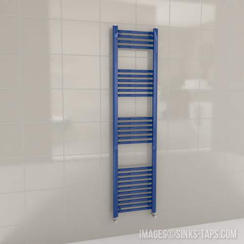 Kartell K-Rail Blue Straight Bar Heated Towel Rail 400mm x 1600mm