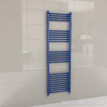 Kartell K-Rail Blue Straight Bar Heated Towel Rail 500mm x 1600mm