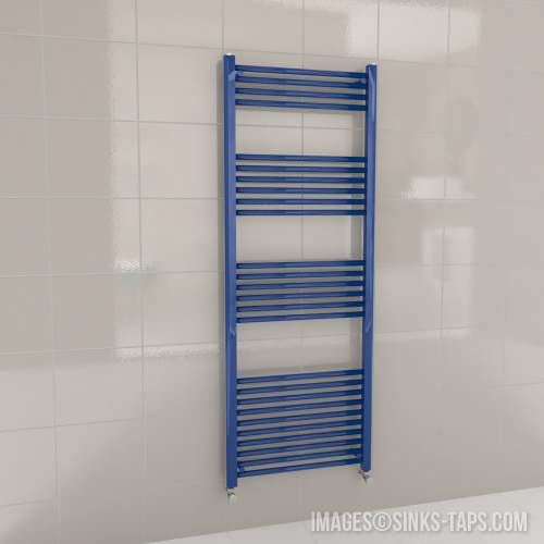 Kartell K-Rail Blue Straight Bar Heated Towel Rail 600mm x 1600mm