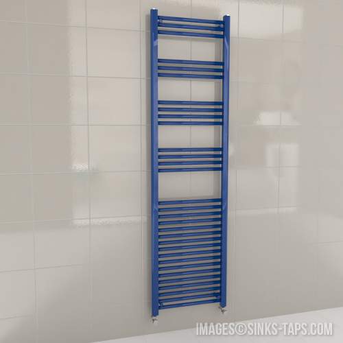 Kartell K-Rail Blue Straight Bar Heated Towel Rail 500mm x 1800mm
