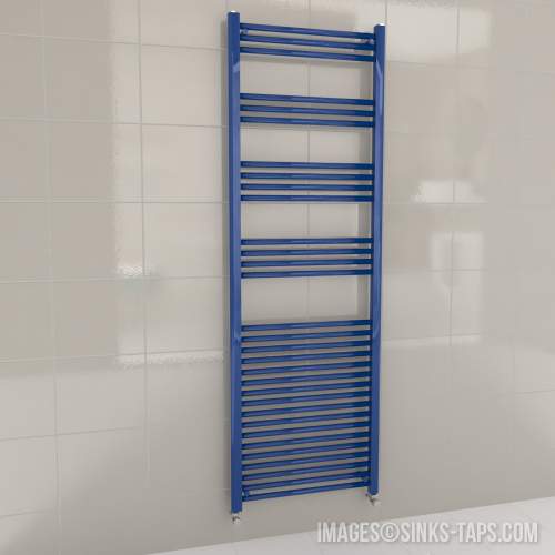 Kartell K-Rail Blue Straight Bar Heated Towel Rail 600mm x 1800mm