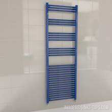 Kartell K-Rail Blue Straight Bar Heated Towel Rail 600mm x 1800mm