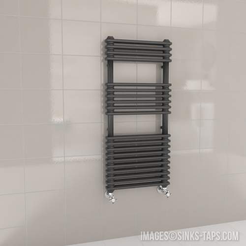 Kartell K-Rad Kolumn Anthracite Designer Towel Rail 1140mm x 500mm