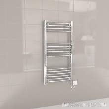 Kartell Chrome Electric Curved Bar Heated Towel Rail 500mm x 1000mm