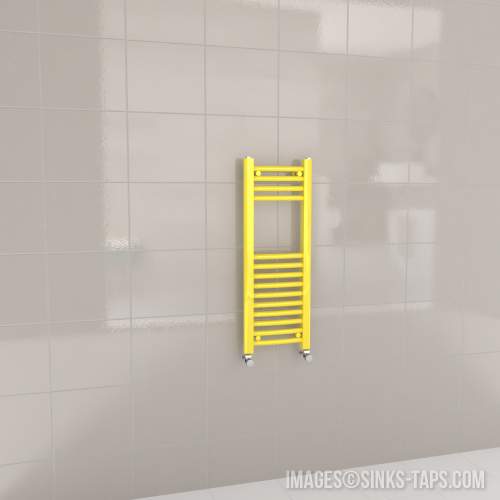 Kartell K-Rail Yellow Curved Bar Heated Towel Rail 300mm x 800mm