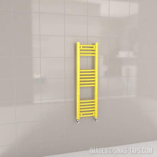 Kartell K-Rail Yellow Curved Bar Heated Towel Rail 300mm x 1000mm
