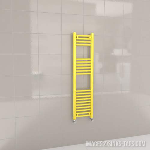 Kartell K-Rail Yellow Curved Bar Heated Towel Rail 300mm x 1200mm