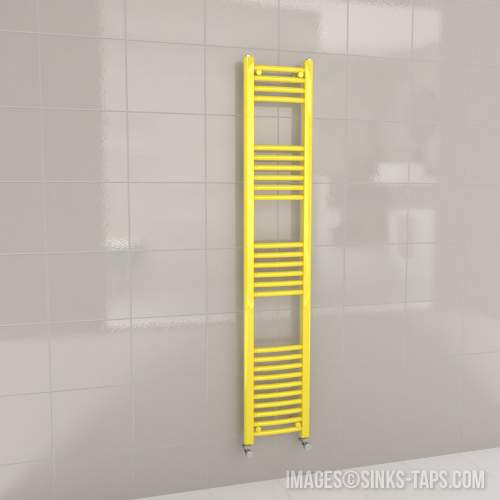 Kartell K-Rail Yellow Curved Bar Heated Towel Rail 300mm x 1600mm