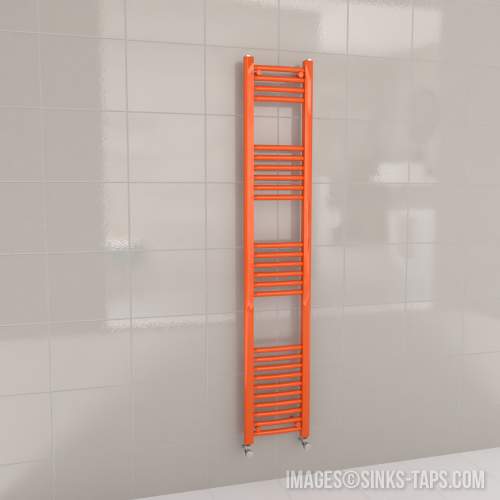 Kartell K-Rail Orange Curved Bar Heated Towel Rail 300mm x 1600mm