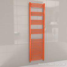 Kartell K-Rail Orange Curved Bar Heated Towel Rail 500mm x 1800mm