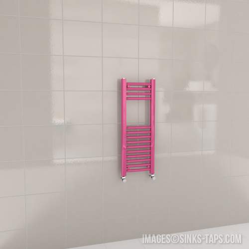 Kartell K-Rail Magenta Curved Bar Heated Towel Rail 300mm x 800mm