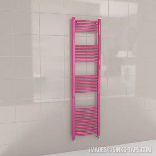 Kartell K-Rail Magenta Curved Bar Heated Towel Rail 400mm x 1600mm