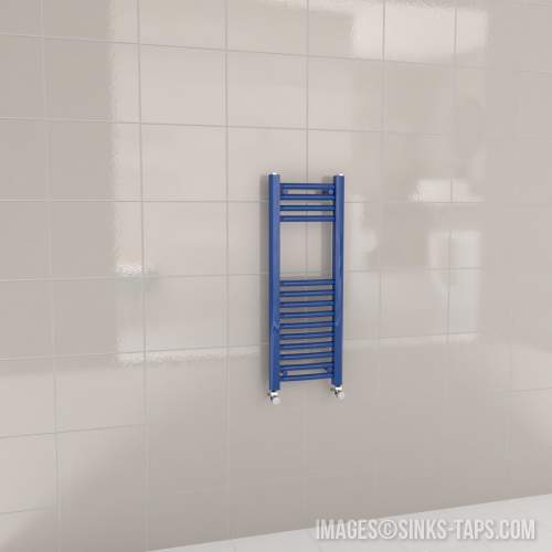 Kartell K-Rail Blue Curved Bar Heated Towel Rail 300mm x 800mm