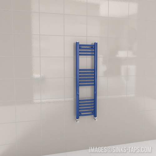 Kartell K-Rail Blue Curved Bar Heated Towel Rail 300mm x 1000mm