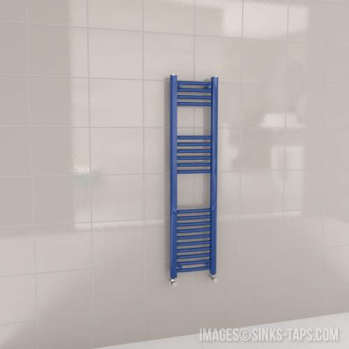 Kartell K-Rail Blue Curved Bar Heated Towel Rail 300mm x 1200mm