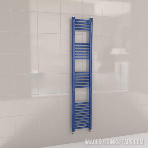 Kartell K-Rail Blue Curved Bar Heated Towel Rail 300mm x 1600mm