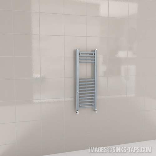 Kartell K-Rail Grey Curved Bar Heated Towel Rail 300mm x 800mm