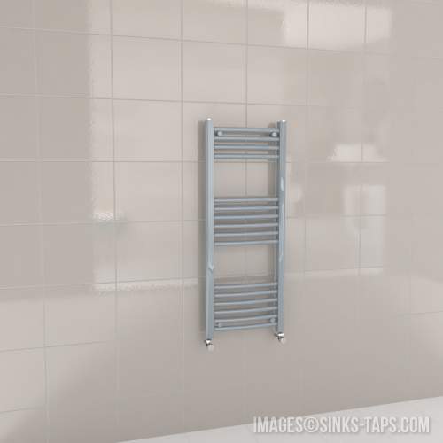 Kartell K-Rail Grey Curved Bar Heated Towel Rail 400mm x 1000mm