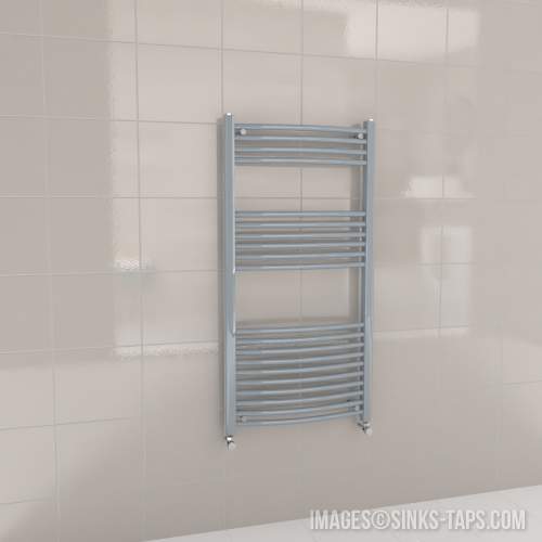 Kartell K-Rail Grey Curved Bar Heated Towel Rail 600mm x 1200mm