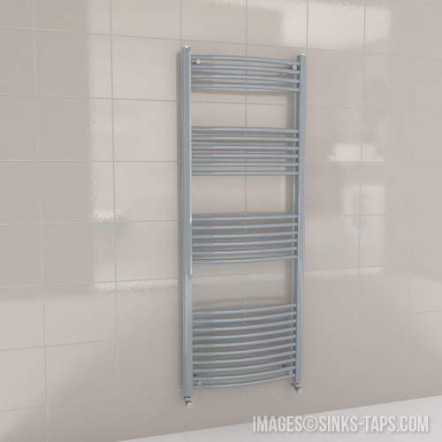 Kartell K-Rail Grey Curved Bar Heated Towel Rail 600mm x 1600mm