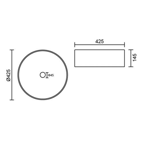 Bluci Round 425mm Countertop Basin