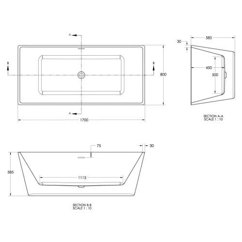 Bluci Cruise Freestanding Double Ended Bath