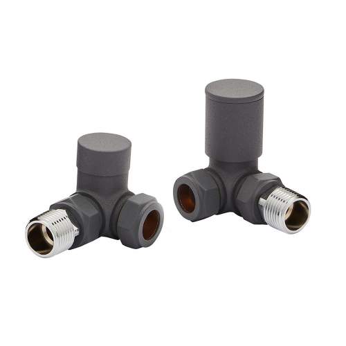 Kartell Anthracite Corner Radiator Valves