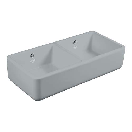 Shaws of Darwen Classic Double 1000 Matt Grey Belfast Kitchen Sink