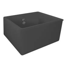 Shaws of Darwen Whitehall Deep Bowl Matt Black Belfast Kitchen Sink