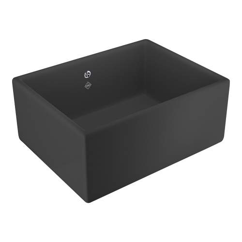 Shaws of Darwen Shaker Single 600 Matt Black Belfast Sink