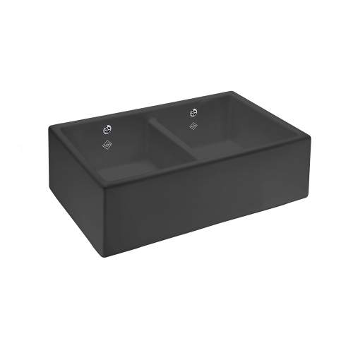 Shaws of Darwen Shaker Double 800 Matt Black Belfast Sink