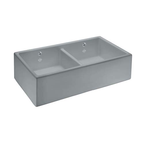 Shaws of Darwen Shaker Double 900 Matt Grey Belfast Sink