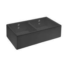 Shaws of Darwen Shaker Double 900 Matt Black Belfast Sink