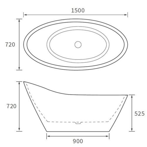Bluci Frascati Freestanding Double Ended Bath