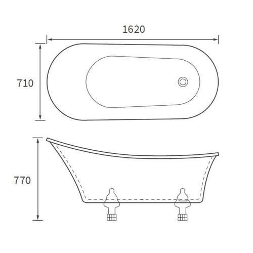 Bluci Fano Freestanding Single Ended Bath
