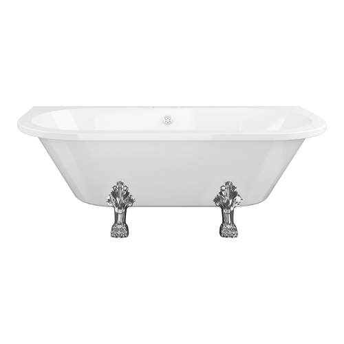 Bluci Como Freestanding Double Ended Back to Wall Bath with Feet