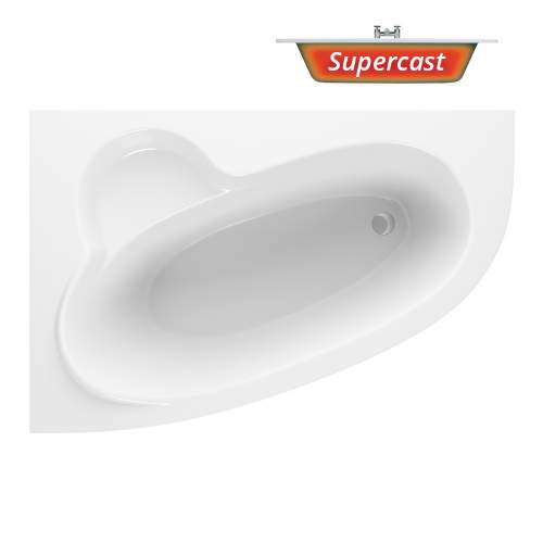 Bluci Ferrara Supercast Offest Corner Bath 1500mm x 950mm