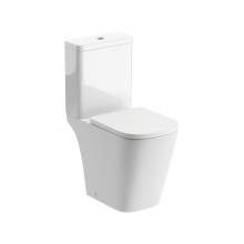 Bluci Triesta Rimless Closed Coupled Open Back Comfort Height WC with Soft Close Seat