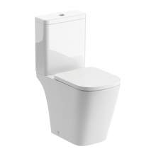 Bluci Triesta Rimless Closed Coupled Open Back Short Projection WC with Soft Close Seat
